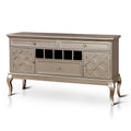 Buffet et bahut en bois de 60", style glamour, armoire de rangement avec portes, salle à manger