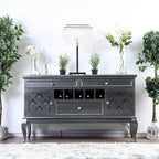 Buffet et bahut en bois de 60", style glamour, armoire de rangement avec portes, salle à manger