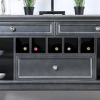 Buffet et bahut en bois de 60", style glamour, armoire de rangement avec portes, salle à manger