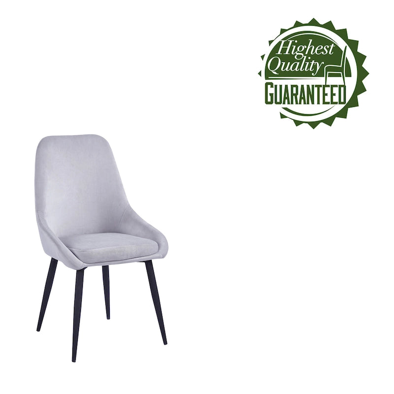 Lot de 2 chaises de salle à manger en velours, pieds en acier, chaises d'appoint rembourrées, salle à manger moderne et glamour