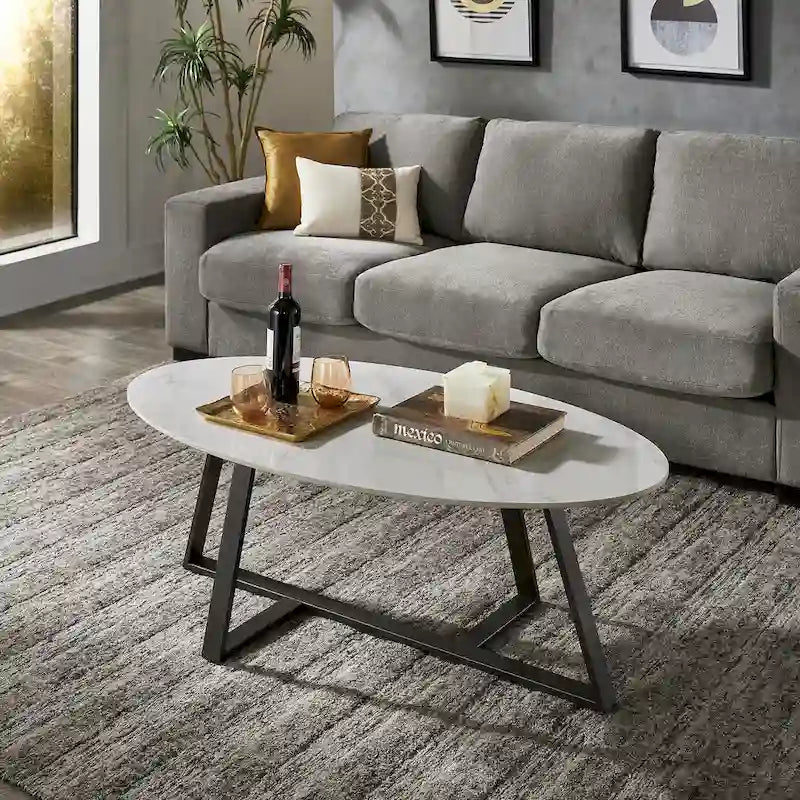 Ensemble table de salle à manger en pierre frittée, plateau brillant, piètement en métal gris, style moderne, 4-6 places