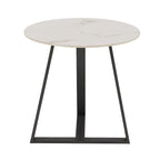 Ensemble table de salle à manger en pierre frittée, plateau brillant, piètement en métal gris, style moderne, 4-6 places