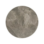 Ensemble table de salle à manger en pierre frittée, plateau brillant, piètement en métal gris, style moderne, 4-6 places