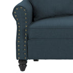 Canapé 73 po avec bras roulés et clous décoratifs, causeuse rembourrée
