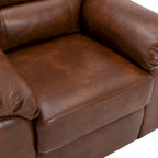 Fauteuil d'appoint en similicuir, structure solide, capitonné, salon moderne