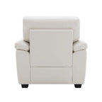 Fauteuil d'appoint en similicuir, structure solide, capitonné, salon moderne