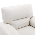 Fauteuil d'appoint en similicuir, structure solide, capitonné, salon moderne