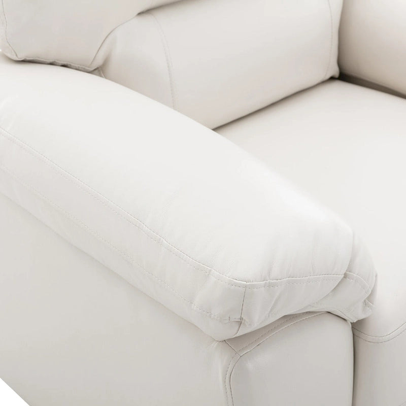 Fauteuil d'appoint en similicuir, structure solide, capitonné, salon moderne