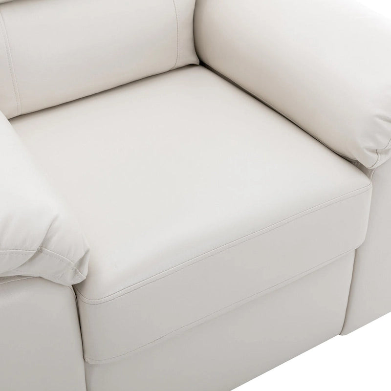 Fauteuil d'appoint en similicuir, structure solide, capitonné, salon moderne