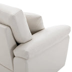 Fauteuil d'appoint en similicuir, structure solide, capitonné, salon moderne
