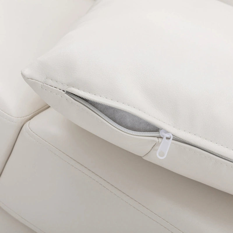 Fauteuil d'appoint en similicuir, structure solide, capitonné, salon moderne