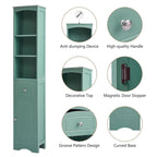 Tour de rangement pour linge de maison, armoire de salle de bain haute avec tiroir en MDF et étagère réglable