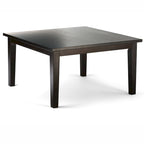 Ensemble de salle à manger transitionnel 9 pièces, table de 54 pouces avec 8 chaises Parson rembourrées