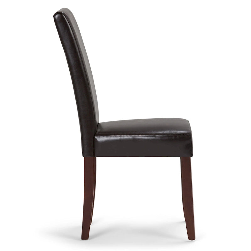 Ensemble de salle à manger transitionnel 9 pièces, table de 54 pouces avec 8 chaises Parson rembourrées