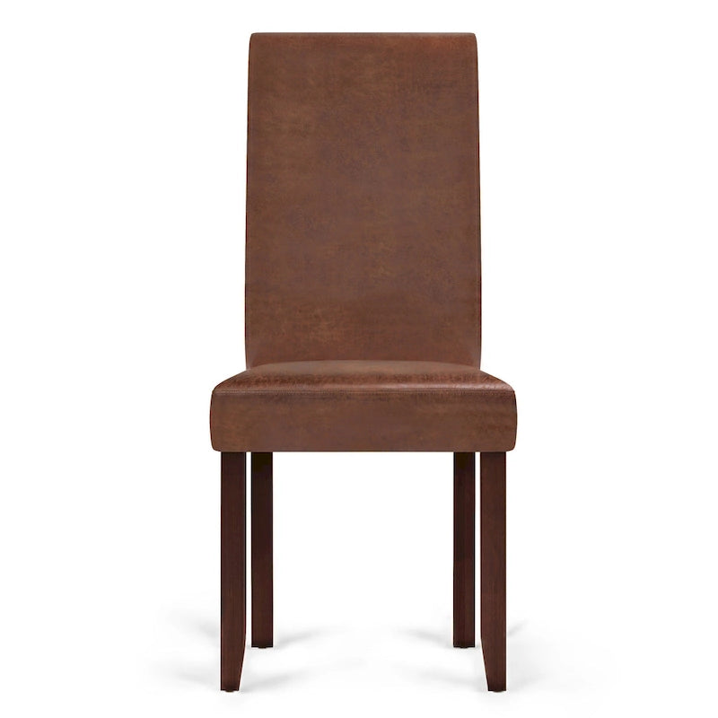 Ensemble de salle à manger transitionnel 9 pièces, table de 54 pouces avec 8 chaises Parson rembourrées