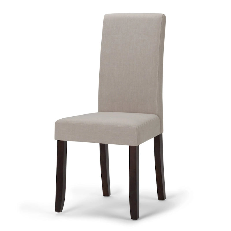 Ensemble de salle à manger transitionnel 9 pièces, table de 54 pouces avec 8 chaises Parson rembourrées
