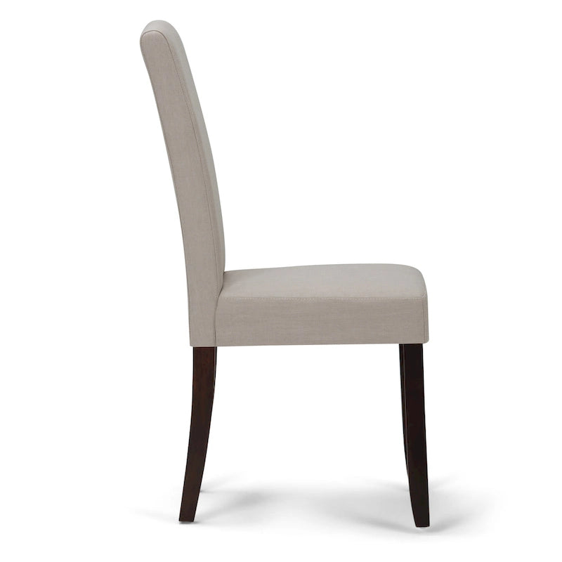 Ensemble de salle à manger transitionnel 9 pièces, table de 54 pouces avec 8 chaises Parson rembourrées
