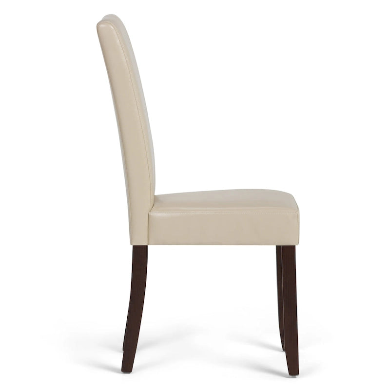 Ensemble de salle à manger transitionnel 9 pièces, table de 54 pouces avec 8 chaises Parson rembourrées