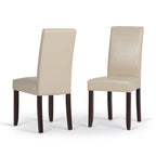 Ensemble de salle à manger transitionnel 9 pièces, table de 54 pouces avec 8 chaises Parson rembourrées