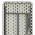 Table de formation pliable en plastique de 45,7 cm L x 182,9 cm P, surface blanche granitée