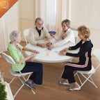 Lot de 4 chaises pliantes en plastique, chaise d'événement intérieure/extérieure, cadre en acier portable et empilable, chaises commerciales