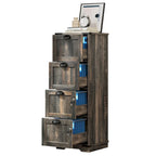 Meuble de classement vertical rustique en bois à 4 tiroirs avec serrure, pour bureau à domicile, format légal et lettre