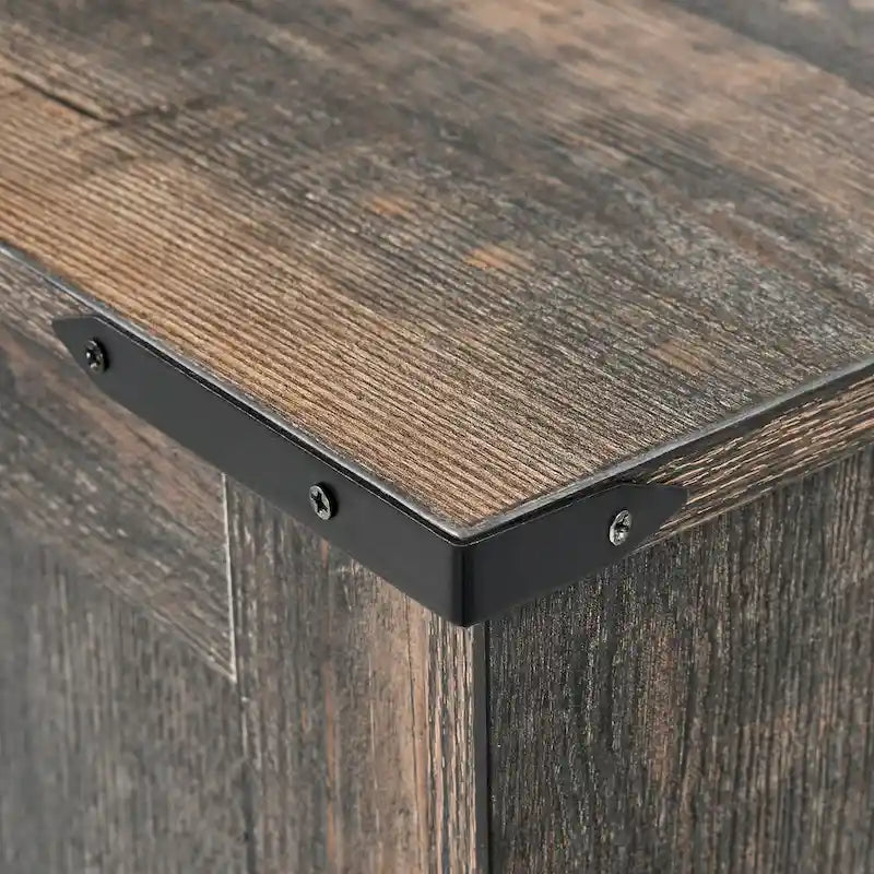 Meuble de classement vertical rustique en bois à 4 tiroirs avec serrure, pour bureau à domicile, format légal et lettre