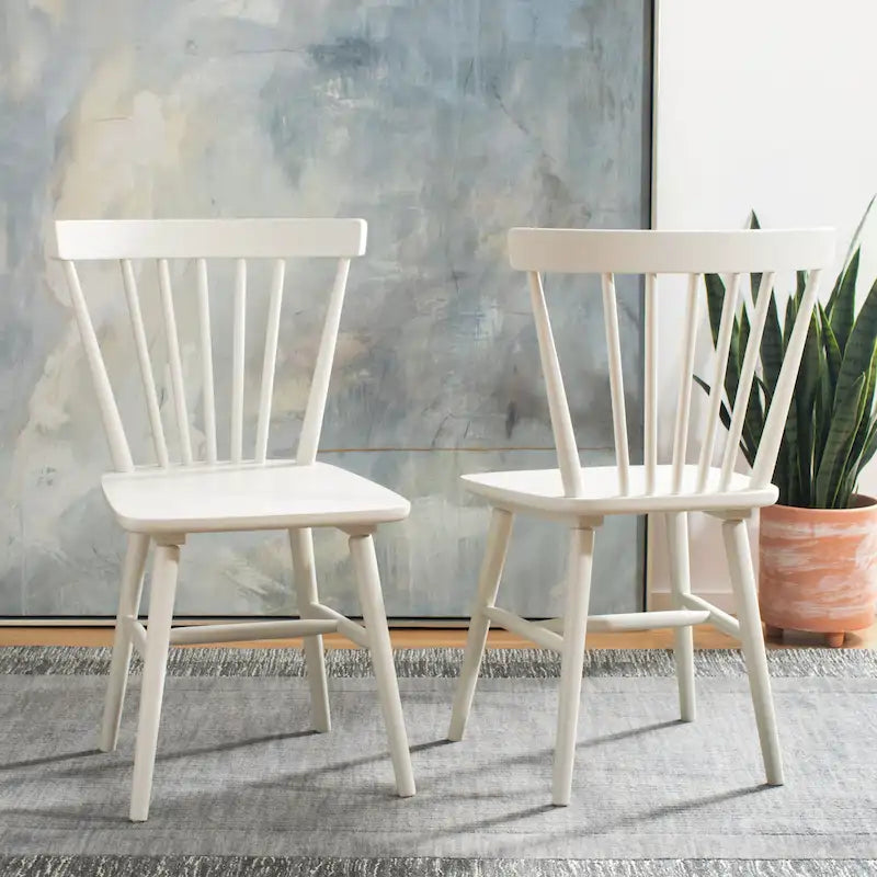 Ensemble de 2 chaises de salle à manger Spindle Farmhouse, 50,8 cm L x 50,8 cm P x 83,8 cm H, pieds en bois