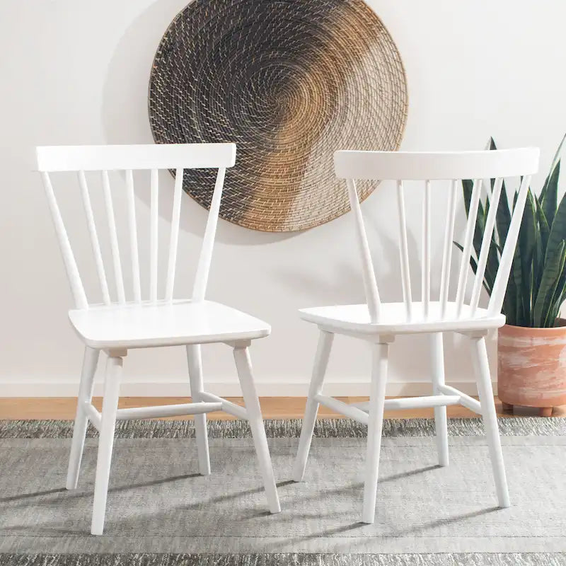 Ensemble de 2 chaises de salle à manger Spindle Farmhouse, 50,8 cm L x 50,8 cm P x 83,8 cm H, pieds en bois