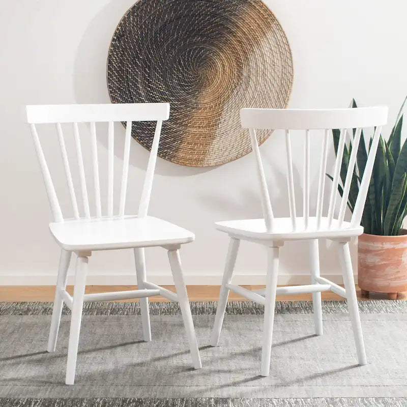 Ensemble de 2 chaises de salle à manger Spindle Farmhouse, 50,8 cm L x 50,8 cm P x 83,8 cm H, pieds en bois