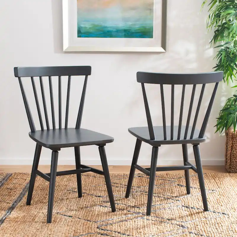 Ensemble de 2 chaises de salle à manger Spindle Farmhouse, 50,8 cm L x 50,8 cm P x 83,8 cm H, pieds en bois