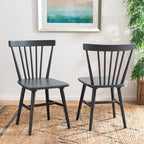Ensemble de 2 chaises de salle à manger Spindle Farmhouse, 50,8 cm L x 50,8 cm P x 83,8 cm H, pieds en bois