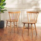 Ensemble de 2 chaises de salle à manger Spindle Farmhouse, 50,8 cm L x 50,8 cm P x 83,8 cm H, pieds en bois
