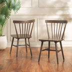 Ensemble de 2 chaises de salle à manger Spindle Farmhouse, 50,8 cm L x 50,8 cm P x 83,8 cm H, pieds en bois