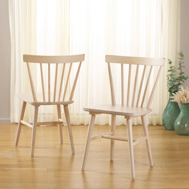 Ensemble de 2 chaises de salle à manger Spindle Farmhouse, 50,8 cm L x 50,8 cm P x 83,8 cm H, pieds en bois