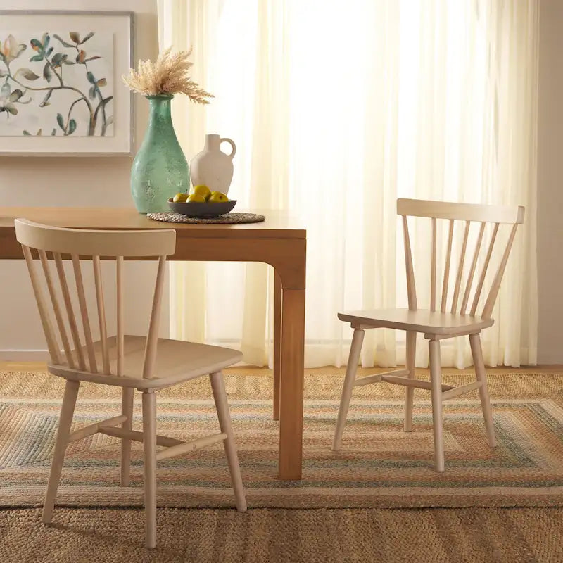 Ensemble de 2 chaises de salle à manger Spindle Farmhouse, 50,8 cm L x 50,8 cm P x 83,8 cm H, pieds en bois