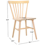 Ensemble de 2 chaises de salle à manger Spindle Farmhouse, 50,8 cm L x 50,8 cm P x 83,8 cm H, pieds en bois