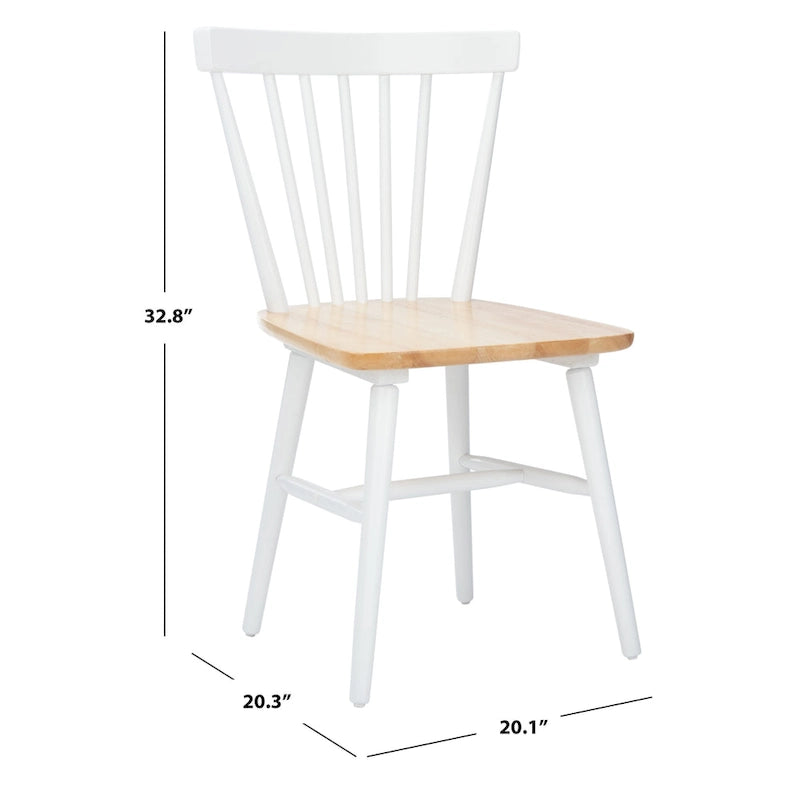 Ensemble de 2 chaises de salle à manger Spindle Farmhouse, 50,8 cm L x 50,8 cm P x 83,8 cm H, pieds en bois