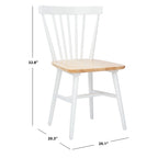 Ensemble de 2 chaises de salle à manger Spindle Farmhouse, 50,8 cm L x 50,8 cm P x 83,8 cm H, pieds en bois