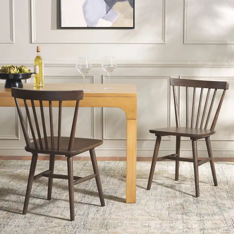 Ensemble de 2 chaises de salle à manger Spindle Farmhouse, 50,8 cm L x 50,8 cm P x 83,8 cm H, pieds en bois