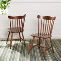Lot de 2 chaises de salle à manger Windsor Spindleback, 43,2 cm L x 48,3 cm P x 86,4 cm H, cadre en bois