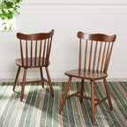Lot de 2 chaises de salle à manger Windsor Spindleback, 43,2 cm L x 48,3 cm P x 86,4 cm H, cadre en bois