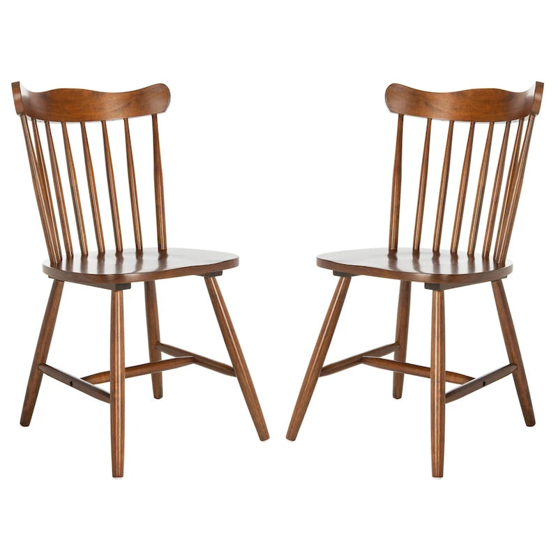 Lot de 2 chaises de salle à manger Windsor Spindleback, 43,2 cm L x 48,3 cm P x 86,4 cm H, cadre en bois