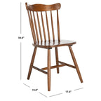 Lot de 2 chaises de salle à manger Windsor Spindleback, 43,2 cm L x 48,3 cm P x 86,4 cm H, cadre en bois