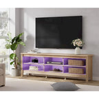 Meuble TV 70 pouces pour TV 75 pouces, console TV de centre de divertissement classique
