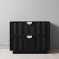 Mason Black 2-Drawer Nightstand