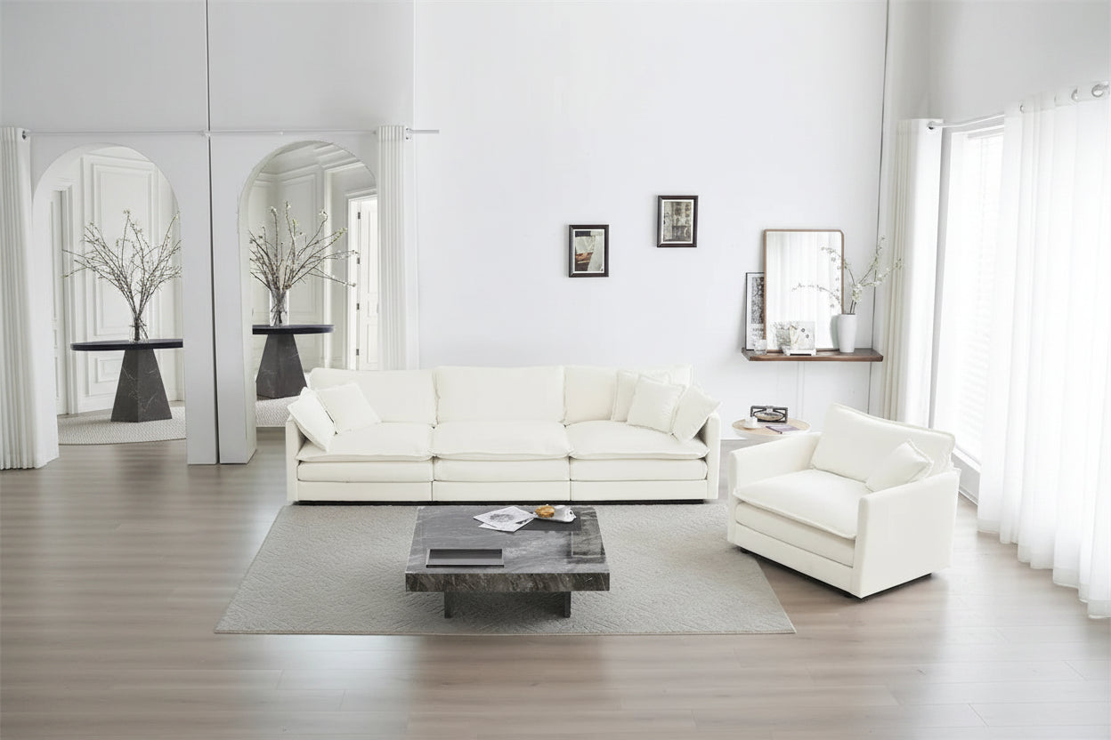 3-Piece Upholstered Sofa, Sectional Sofa Set Modern Sofa Couches Set
