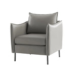 Fauteuil en tissu moderne, revêtement anti-rayures, pieds en métal noir, fauteuil d'appoint pour salon