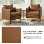 Fauteuil en tissu moderne, revêtement anti-rayures, pieds en métal noir, fauteuil d'appoint pour salon