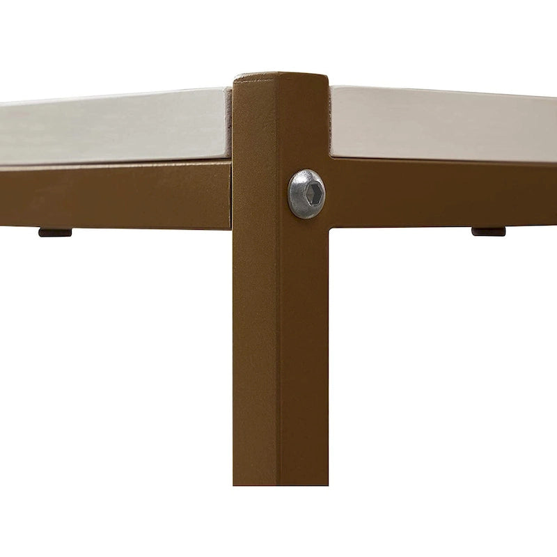 Table d'appoint haute avec étagère de rangement, table d'appoint étroite, table de chevet pour salon et chambre à coucher